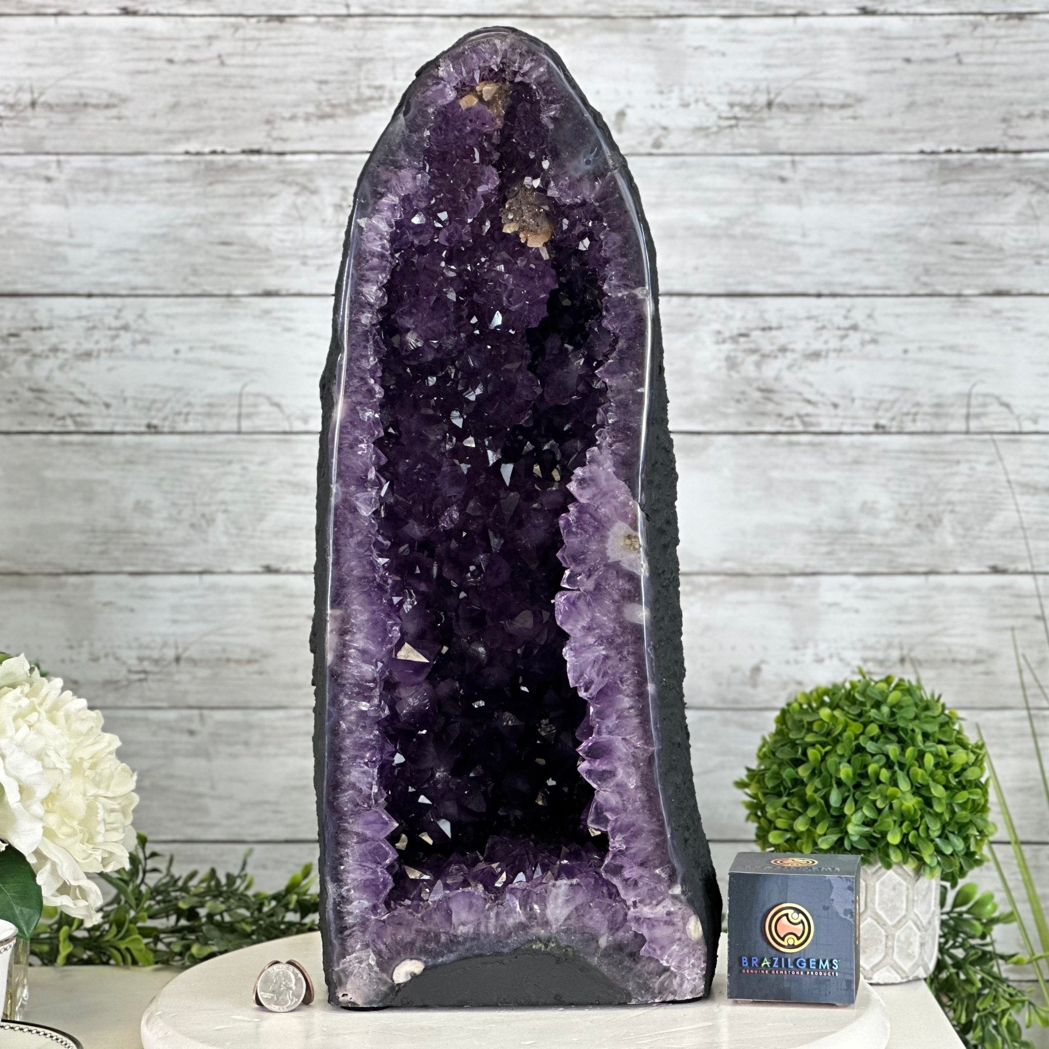 Quality Brazilian Amethyst Cathedral, 32.1 lbs & 19.4" Tall, #5601 - 1408 - Brazil GemsBrazil GemsQuality Brazilian Amethyst Cathedral, 32.1 lbs & 19.4" Tall, #5601 - 1408Cathedrals5601 - 1408