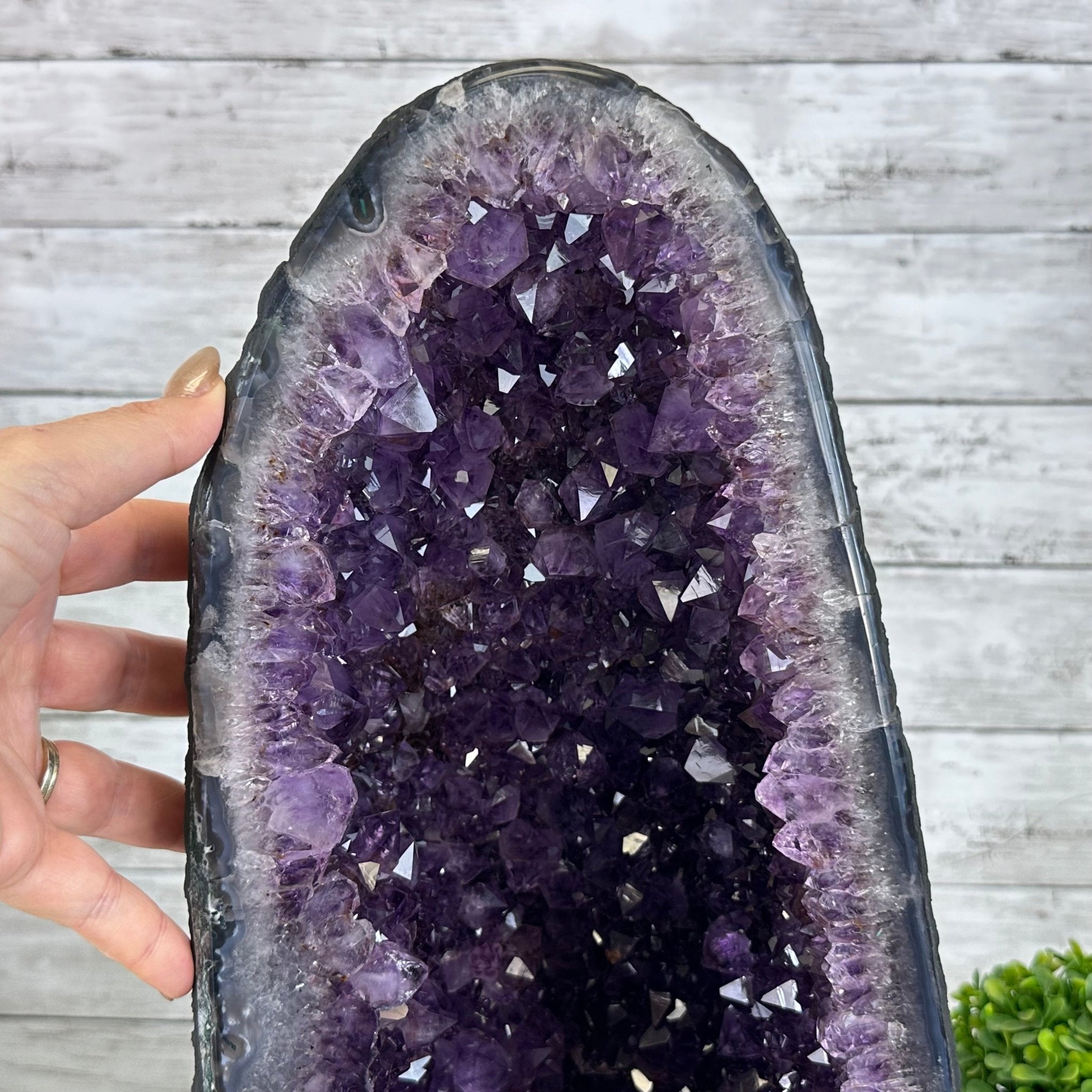 Quality Brazilian Amethyst Cathedral, 33.3 lbs & 17.2" Tall, #5601 - 1410 - Brazil GemsBrazil GemsQuality Brazilian Amethyst Cathedral, 33.3 lbs & 17.2" Tall, #5601 - 1410Cathedrals5601 - 1410