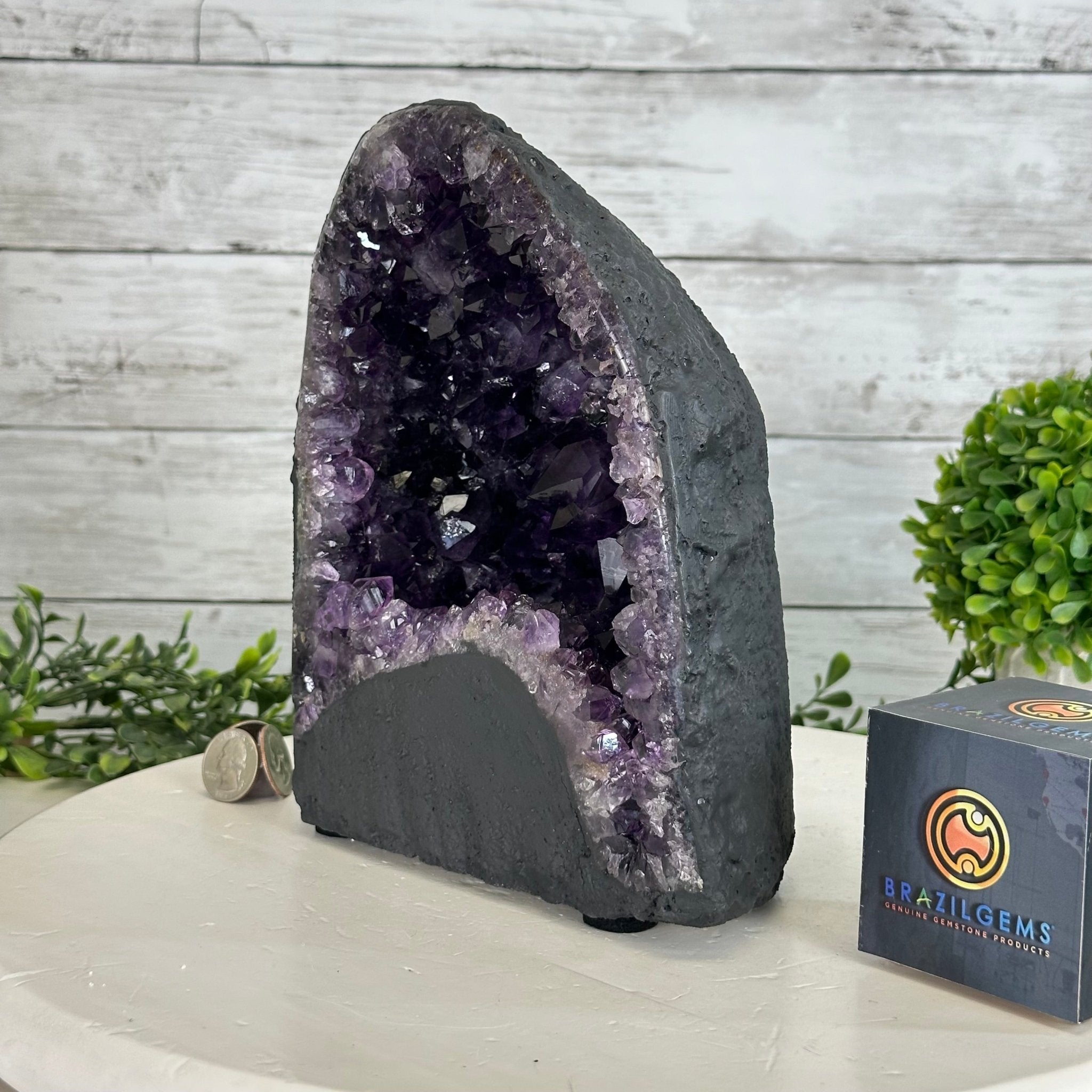 Quality Brazilian Amethyst Cathedral, 8.7 lbs & 8.6" Tall, #5601 - 1349 - Brazil GemsBrazil GemsQuality Brazilian Amethyst Cathedral, 8.7 lbs & 8.6" Tall, #5601 - 1349Cathedrals5601 - 1349
