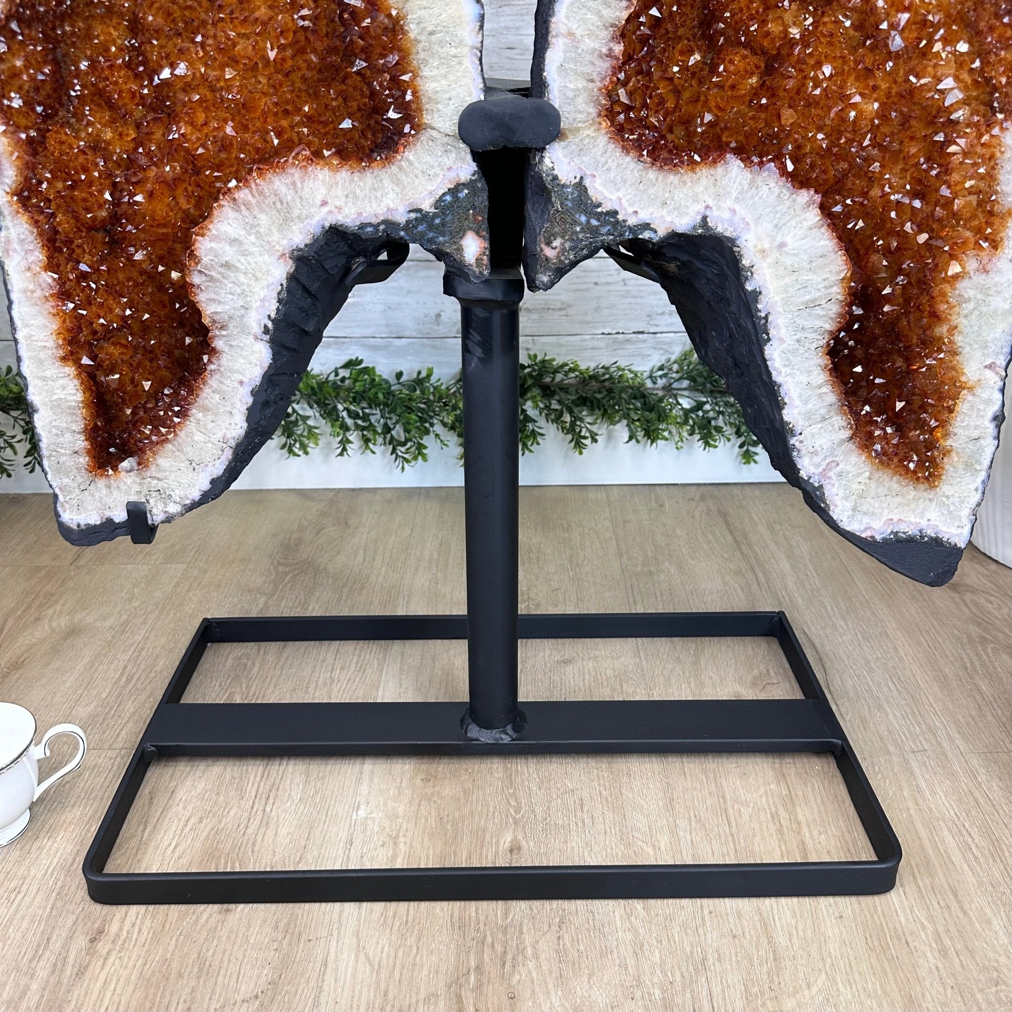 Quality Citrine Butterfly Wings, Metal Stand, 152 lbs & 40.5" Tall #5498 - 0008 - Brazil GemsBrazil GemsQuality Citrine Butterfly Wings, Metal Stand, 152 lbs & 40.5" Tall #5498 - 0008Citrine Butterfly Wings5498 - 0008