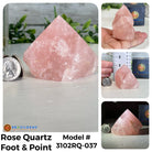 Quality Rose Quartz Crystal Foot & Points, Various Options #3102RQ - Brazil GemsBrazil GemsQuality Rose Quartz Crystal Foot & Points, Various Options #3102RQCrystal Points3102RQ-037