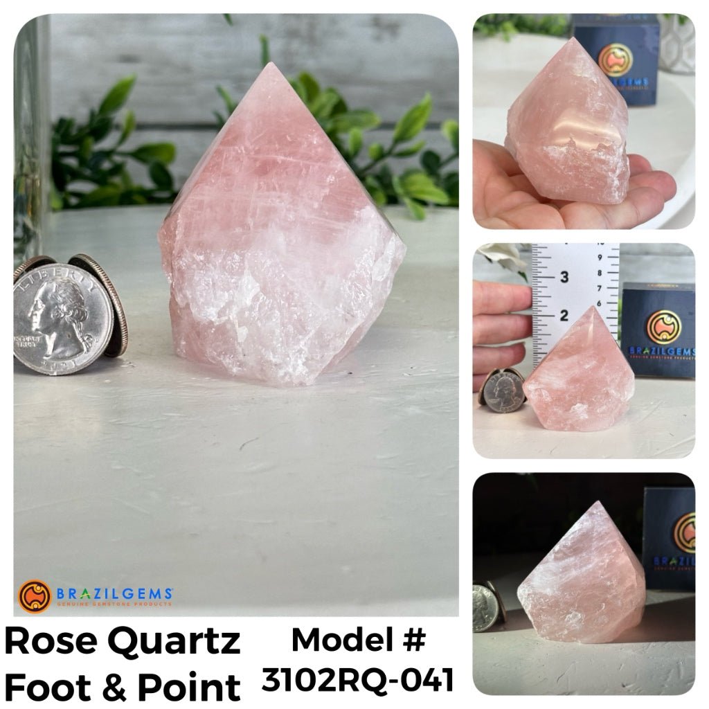 Quality Rose Quartz Crystal Foot & Points, Various Options #3102RQ - Brazil GemsBrazil GemsQuality Rose Quartz Crystal Foot & Points, Various Options #3102RQCrystal Points3102RQ-041