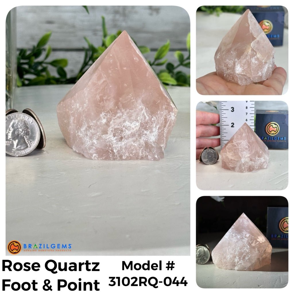 Quality Rose Quartz Crystal Foot & Points, Various Options #3102RQ - Brazil GemsBrazil GemsQuality Rose Quartz Crystal Foot & Points, Various Options #3102RQCrystal Points3102RQ-044
