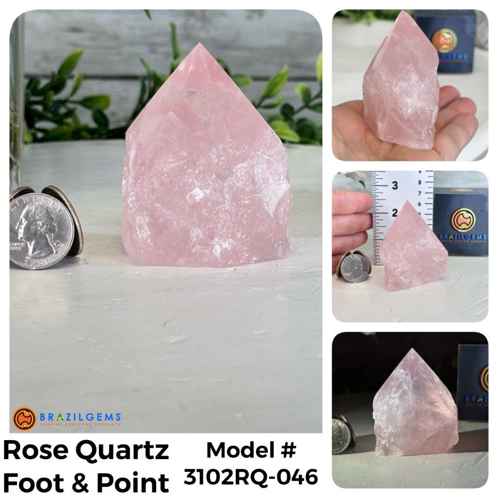 Quality Rose Quartz Crystal Foot & Points, Various Options #3102RQ - Brazil GemsBrazil GemsQuality Rose Quartz Crystal Foot & Points, Various Options #3102RQCrystal Points3102RQ-046
