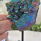 Rainbow Aura Amethyst Cluster on a Metal Stand, 2 lbs & 7.1" Tall #5490AMRA - 036 - Brazil GemsBrazil GemsRainbow Aura Amethyst Cluster on a Metal Stand, 2 lbs & 7.1" Tall #5490AMRA - 036Clusters on Fixed Bases5490AMRA - 036