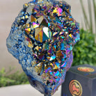 Rainbow Aura Amethyst Cluster on a Metal Stand, 2 lbs & 7.1" Tall #5490AMRA - 036 - Brazil GemsBrazil GemsRainbow Aura Amethyst Cluster on a Metal Stand, 2 lbs & 7.1" Tall #5490AMRA - 036Clusters on Fixed Bases5490AMRA - 036