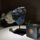 Rainbow Aura Amethyst Cluster on a Metal Stand, 2 lbs & 7.1" Tall #5490AMRA - 036 - Brazil GemsBrazil GemsRainbow Aura Amethyst Cluster on a Metal Stand, 2 lbs & 7.1" Tall #5490AMRA - 036Clusters on Fixed Bases5490AMRA - 036