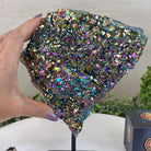 Rainbow Aura Amethyst Cluster on Metal Stand, 5.4 lbs & 9.2" Tall #5490AMRA - 037 - Brazil GemsBrazil GemsRainbow Aura Amethyst Cluster on Metal Stand, 5.4 lbs & 9.2" Tall #5490AMRA - 037Clusters on Fixed Bases5490AMRA - 037