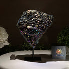 Rainbow Aura Amethyst Cluster on Metal Stand, 5.4 lbs & 9.2" Tall #5490AMRA - 037 - Brazil GemsBrazil GemsRainbow Aura Amethyst Cluster on Metal Stand, 5.4 lbs & 9.2" Tall #5490AMRA - 037Clusters on Fixed Bases5490AMRA - 037