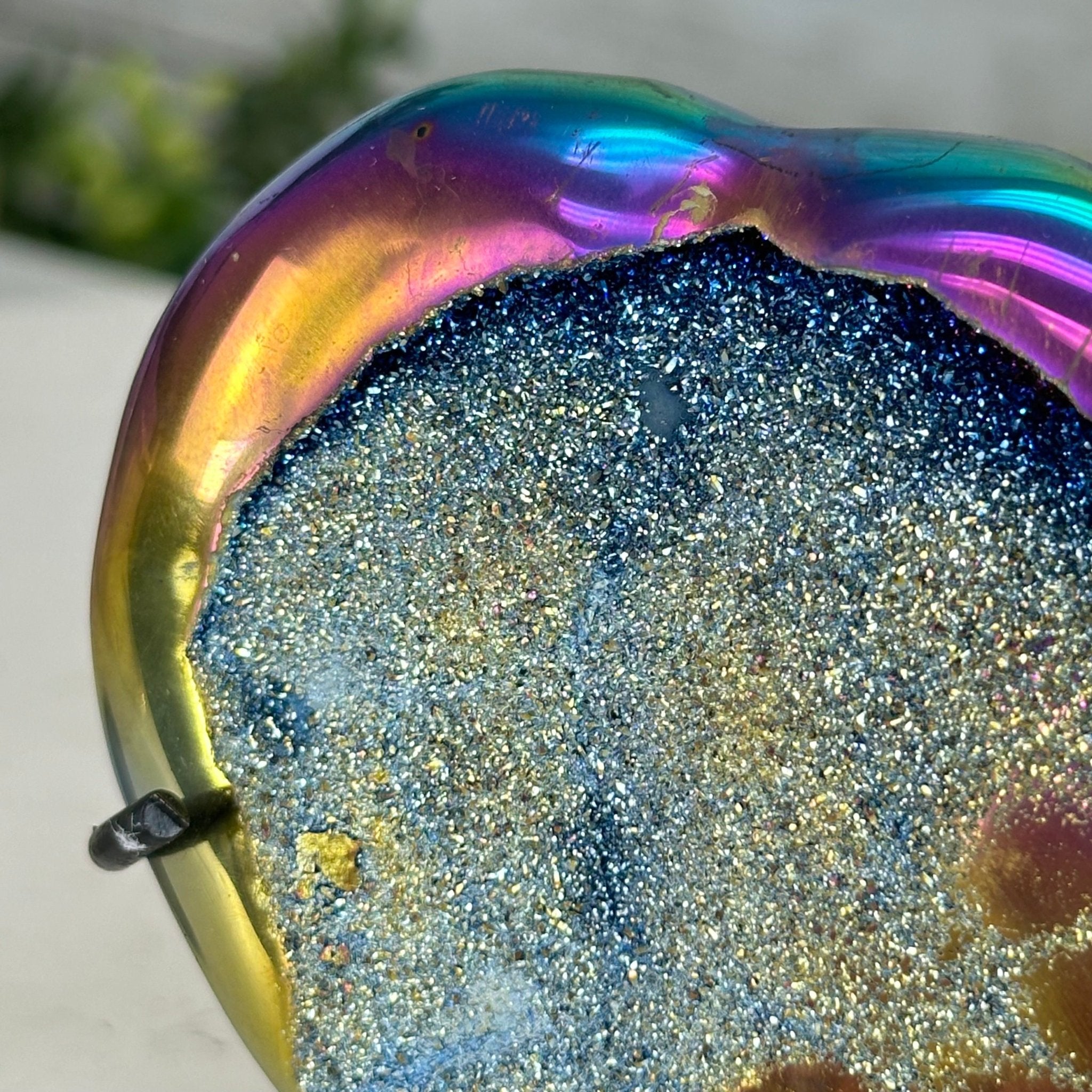Rainbow Aura Quartz Heart For Sale by Brazil Gems® #5463RA-013