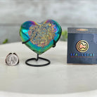 Rainbow Aura Amethyst Heart on a Metal Stand, 0.8 lbs & 3.8" Tall #5463RA-020 - Brazil GemsBrazil GemsRainbow Aura Amethyst Heart on a Metal Stand, 0.8 lbs & 3.8" Tall #5463RA-020Hearts5463RA-020