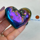 Rainbow Aura Quartz Heart on a Metal Stand, 0.3 lbs & 2.8" Tall #5463RA - 022 - Brazil GemsBrazil GemsRainbow Aura Quartz Heart on a Metal Stand, 0.3 lbs & 2.8" Tall #5463RA - 022Hearts5463RA - 022