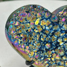 Rainbow Aura Quartz Heart on a Metal Stand, 0.4 lbs & 3.2" Tall #5463RA - 028 - Brazil GemsBrazil GemsRainbow Aura Quartz Heart on a Metal Stand, 0.4 lbs & 3.2" Tall #5463RA - 028Hearts5463RA - 028