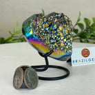 Rainbow Aura Quartz Heart on a Metal Stand, 0.4 lbs & 3.2" Tall #5463RA - 028 - Brazil GemsBrazil GemsRainbow Aura Quartz Heart on a Metal Stand, 0.4 lbs & 3.2" Tall #5463RA - 028Hearts5463RA - 028