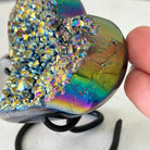 Rainbow Aura Quartz Heart on a Metal Stand, 0.4 lbs & 3.2" Tall #5463RA - 028 - Brazil GemsBrazil GemsRainbow Aura Quartz Heart on a Metal Stand, 0.4 lbs & 3.2" Tall #5463RA - 028Hearts5463RA - 028