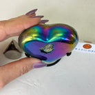 Rainbow Aura Quartz Heart on a Metal Stand, 0.6 lbs & 3.5" Tall #5463RA - 034 - Brazil GemsBrazil GemsRainbow Aura Quartz Heart on a Metal Stand, 0.6 lbs & 3.5" Tall #5463RA - 034Hearts5463RA - 034