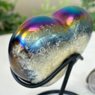 Rainbow Aura Quartz Heart on a Metal Stand, 0.6 lbs & 3.5" Tall #5463RA - 034 - Brazil GemsBrazil GemsRainbow Aura Quartz Heart on a Metal Stand, 0.6 lbs & 3.5" Tall #5463RA - 034Hearts5463RA - 034