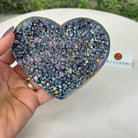 Rainbow Aura Quartz Heart on a Metal Stand, 0.8 lbs & 4.2" Tall #5463RA - 040 - Brazil GemsBrazil GemsRainbow Aura Quartz Heart on a Metal Stand, 0.8 lbs & 4.2" Tall #5463RA - 040Hearts5463RA - 040