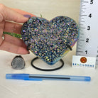 Rainbow Aura Quartz Heart on a Metal Stand, 0.8 lbs & 4.2" Tall #5463RA - 040 - Brazil GemsBrazil GemsRainbow Aura Quartz Heart on a Metal Stand, 0.8 lbs & 4.2" Tall #5463RA - 040Hearts5463RA - 040