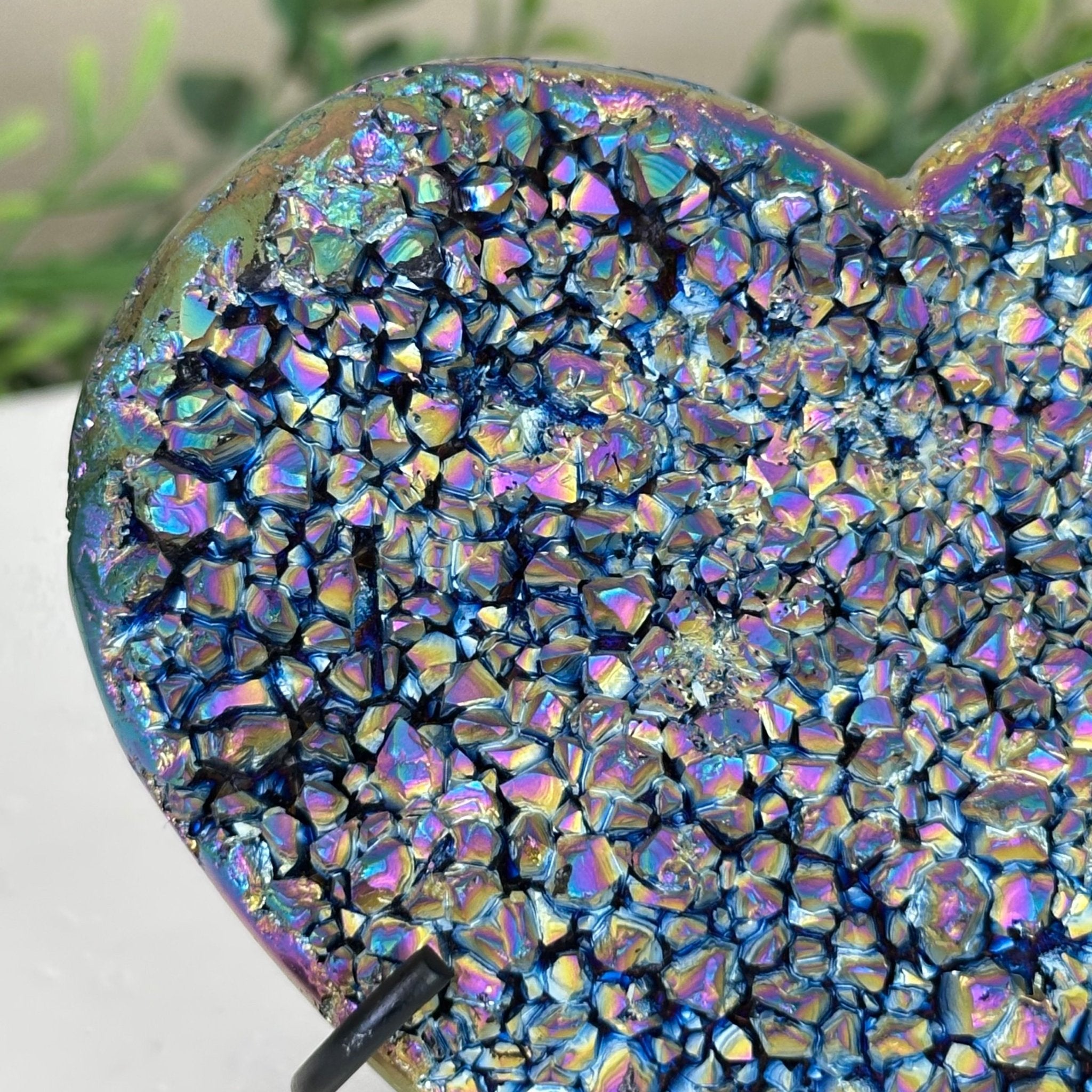 Rainbow Aura Quartz Heart For Sale by Brazil Gems® #5463RA-040