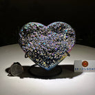 Rainbow Aura Quartz Heart on a Metal Stand, 0.8 lbs & 4.2" Tall #5463RA - 040 - Brazil GemsBrazil GemsRainbow Aura Quartz Heart on a Metal Stand, 0.8 lbs & 4.2" Tall #5463RA - 040Hearts5463RA - 040