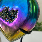 Rainbow Aura Quartz Heart on a Metal Stand, 0.9 lbs & 4.1" Tall #5463RA - 046 - Brazil GemsBrazil GemsRainbow Aura Quartz Heart on a Metal Stand, 0.9 lbs & 4.1" Tall #5463RA - 046Hearts5463RA - 046