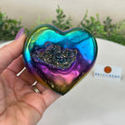 Rainbow Aura Quartz Heart on a Metal Stand, 0.9 lbs & 4.1" Tall #5463RA - 046 - Brazil GemsBrazil GemsRainbow Aura Quartz Heart on a Metal Stand, 0.9 lbs & 4.1" Tall #5463RA - 046Hearts5463RA - 046