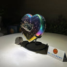 Rainbow Aura Quartz Heart on a Metal Stand, 0.9 lbs & 4.1" Tall #5463RA - 046 - Brazil GemsBrazil GemsRainbow Aura Quartz Heart on a Metal Stand, 0.9 lbs & 4.1" Tall #5463RA - 046Hearts5463RA - 046