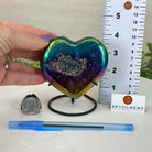 Rainbow Aura Quartz Heart on a Metal Stand, 0.9 lbs & 4.1" Tall #5463RA - 046 - Brazil GemsBrazil GemsRainbow Aura Quartz Heart on a Metal Stand, 0.9 lbs & 4.1" Tall #5463RA - 046Hearts5463RA - 046