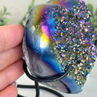 Rainbow Aura Quartz Heart on a Metal Stand, 1.1 lbs & 4.2" Tall #5463RA - 052 - Brazil GemsBrazil GemsRainbow Aura Quartz Heart on a Metal Stand, 1.1 lbs & 4.2" Tall #5463RA - 052Hearts5463RA - 052