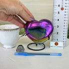 Rainbow Aura Quartz Heart on a Metal Stand, 1.5 lbs & 4.3" Tall #5463RA - 058 - Brazil GemsBrazil GemsRainbow Aura Quartz Heart on a Metal Stand, 1.5 lbs & 4.3" Tall #5463RA - 058Hearts5463RA - 058