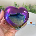 Rainbow Aura Quartz Heart on a Metal Stand, 1.5 lbs & 4.3" Tall #5463RA - 058 - Brazil GemsBrazil GemsRainbow Aura Quartz Heart on a Metal Stand, 1.5 lbs & 4.3" Tall #5463RA - 058Hearts5463RA - 058