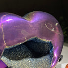 Rainbow Aura Quartz Heart on a Metal Stand, 1.5 lbs & 4.3" Tall #5463RA - 058 - Brazil GemsBrazil GemsRainbow Aura Quartz Heart on a Metal Stand, 1.5 lbs & 4.3" Tall #5463RA - 058Hearts5463RA - 058