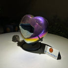 Rainbow Aura Quartz Heart on a Metal Stand, 1.5 lbs & 4.3" Tall #5463RA - 058 - Brazil GemsBrazil GemsRainbow Aura Quartz Heart on a Metal Stand, 1.5 lbs & 4.3" Tall #5463RA - 058Hearts5463RA - 058