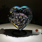 Rainbow Aura Quartz Heart on a Metal Stand, 2.2 lbs & 5.5" Tall #5463RA - 059 - Brazil GemsBrazil GemsRainbow Aura Quartz Heart on a Metal Stand, 2.2 lbs & 5.5" Tall #5463RA - 059Hearts5463RA - 059