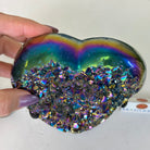 Rainbow Aura Quartz Heart on a Metal Stand, 2.2 lbs & 5.5" Tall #5463RA - 059 - Brazil GemsBrazil GemsRainbow Aura Quartz Heart on a Metal Stand, 2.2 lbs & 5.5" Tall #5463RA - 059Hearts5463RA - 059