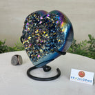 Rainbow Aura Quartz Heart on a Metal Stand, 2.2 lbs & 5.5" Tall #5463RA - 059 - Brazil GemsBrazil GemsRainbow Aura Quartz Heart on a Metal Stand, 2.2 lbs & 5.5" Tall #5463RA - 059Hearts5463RA - 059