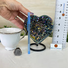 Rainbow Aura Quartz Heart on a Metal Stand, 2.2 lbs & 5.5" Tall #5463RA - 059 - Brazil GemsBrazil GemsRainbow Aura Quartz Heart on a Metal Stand, 2.2 lbs & 5.5" Tall #5463RA - 059Hearts5463RA - 059