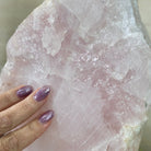 Rose Quartz Polished Slice on a Wood Base, 11" Tall #6100RQ - 039 - Brazil GemsBrazil GemsRose Quartz Polished Slice on a Wood Base, 11" Tall #6100RQ - 039Slices on Wood Bases6100RQ - 039