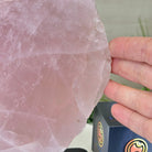 Rose Quartz Polished Slice on a Wood Base, 11" Tall #6100RQ - 039 - Brazil GemsBrazil GemsRose Quartz Polished Slice on a Wood Base, 11" Tall #6100RQ - 039Slices on Wood Bases6100RQ - 039