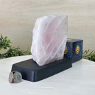 Rose Quartz Polished Slice on a Wood Base 5.5" Tall #6100RQ - 022 - Brazil GemsBrazil GemsRose Quartz Polished Slice on a Wood Base 5.5" Tall #6100RQ - 022Slices on Wood Bases