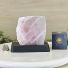 Rose Quartz Polished Slice on a Wood Base 5.5" Tall #6100RQ - 022 - Brazil GemsBrazil GemsRose Quartz Polished Slice on a Wood Base 5.5" Tall #6100RQ - 022Slices on Wood Bases