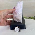 Rose Quartz Polished Slice on a Wood Base 5.5" Tall #6100RQ - 022 - Brazil GemsBrazil GemsRose Quartz Polished Slice on a Wood Base 5.5" Tall #6100RQ - 022Slices on Wood Bases