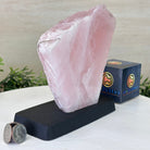 Rose Quartz Polished Slice on a Wood Base 7" Tall #6100RQ - 021 - Brazil GemsBrazil GemsRose Quartz Polished Slice on a Wood Base 7" Tall #6100RQ - 021Slices on Wood Bases6100RQ - 021