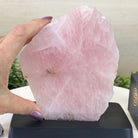 Rose Quartz Polished Slice on a Wood Base 7" Tall #6100RQ - 028 - Brazil GemsBrazil GemsRose Quartz Polished Slice on a Wood Base 7" Tall #6100RQ - 028Slices on Wood Bases6100RQ - 028