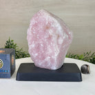 Rose Quartz Polished Slice on a Wood Base 7" Tall #6100RQ - 028 - Brazil GemsBrazil GemsRose Quartz Polished Slice on a Wood Base 7" Tall #6100RQ - 028Slices on Wood Bases6100RQ - 028