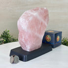 Rose Quartz Polished Slice on a Wood Base, 7" Tall #6100RQ - 032 - Brazil GemsBrazil GemsRose Quartz Polished Slice on a Wood Base, 7" Tall #6100RQ - 032Slices on Wood Bases6100RQ - 032