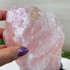 Rose Quartz Polished Slice on a Wood Base, 7" Tall #6100RQ - 032 - Brazil GemsBrazil GemsRose Quartz Polished Slice on a Wood Base, 7" Tall #6100RQ - 032Slices on Wood Bases6100RQ - 032