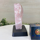 Rose Quartz Polished Slice on a Wood Base, 7" Tall #6100RQ - 032 - Brazil GemsBrazil GemsRose Quartz Polished Slice on a Wood Base, 7" Tall #6100RQ - 032Slices on Wood Bases6100RQ - 032