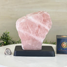 Rose Quartz Polished Slice on a Wood Base, 7" Tall #6100RQ - 032 - Brazil GemsBrazil GemsRose Quartz Polished Slice on a Wood Base, 7" Tall #6100RQ - 032Slices on Wood Bases6100RQ - 032